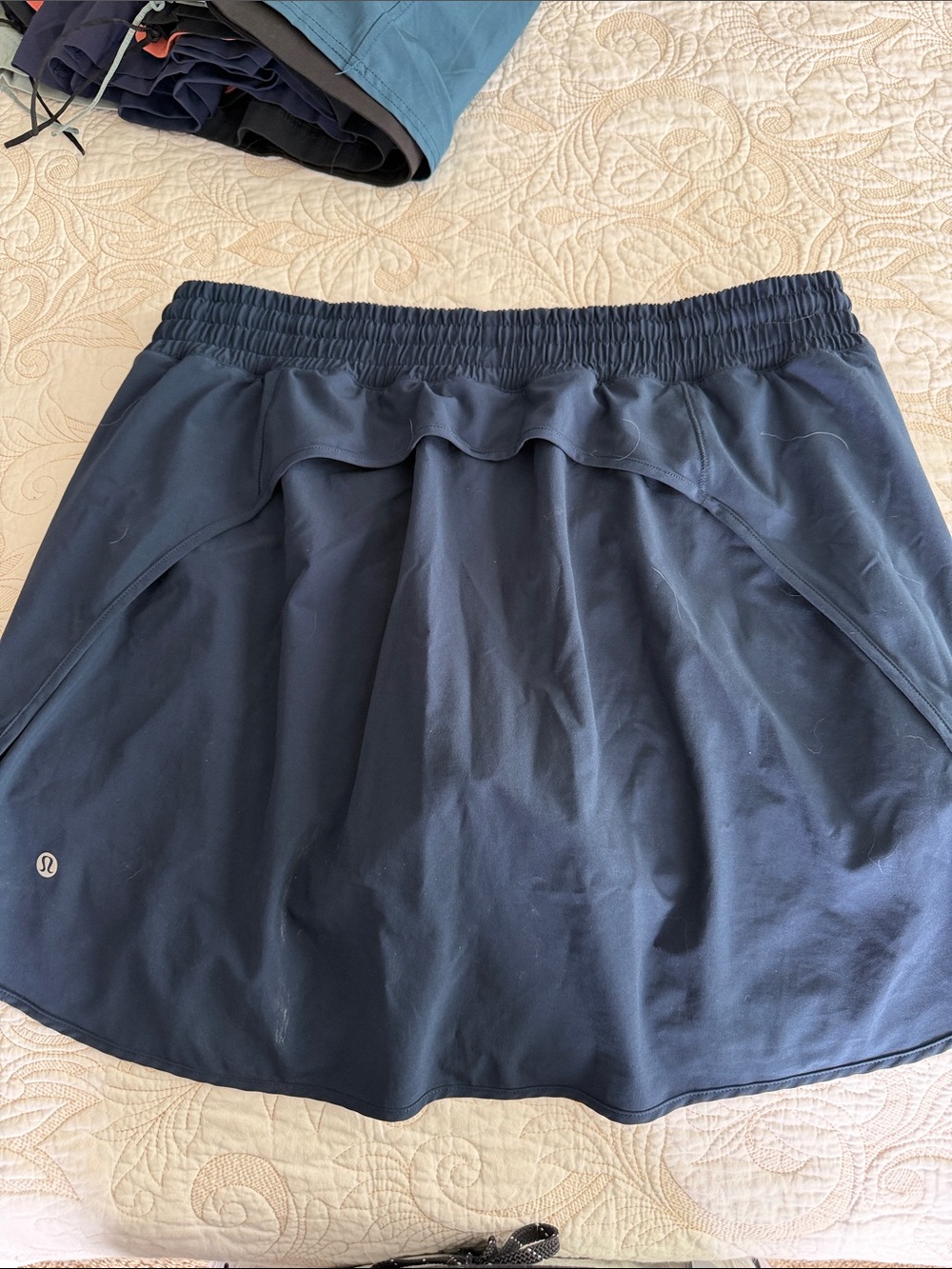 Navy Lululemon Athletic Skort with Elastic Waist